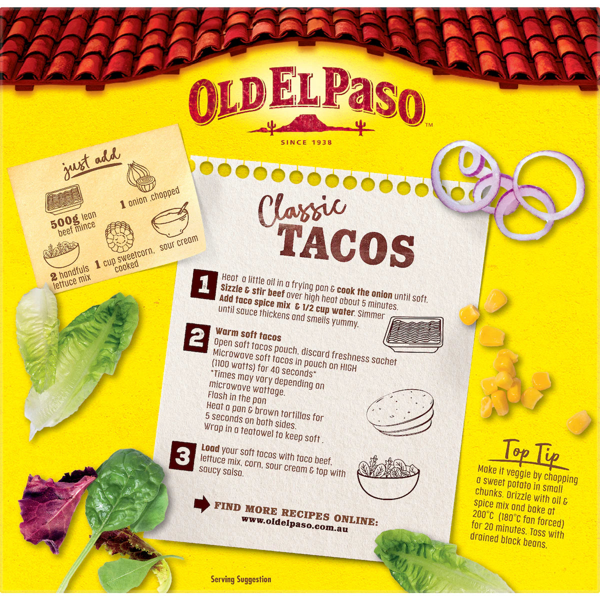 Old El Paso Soft Taco Dinner Kit Mexican Style 405g
