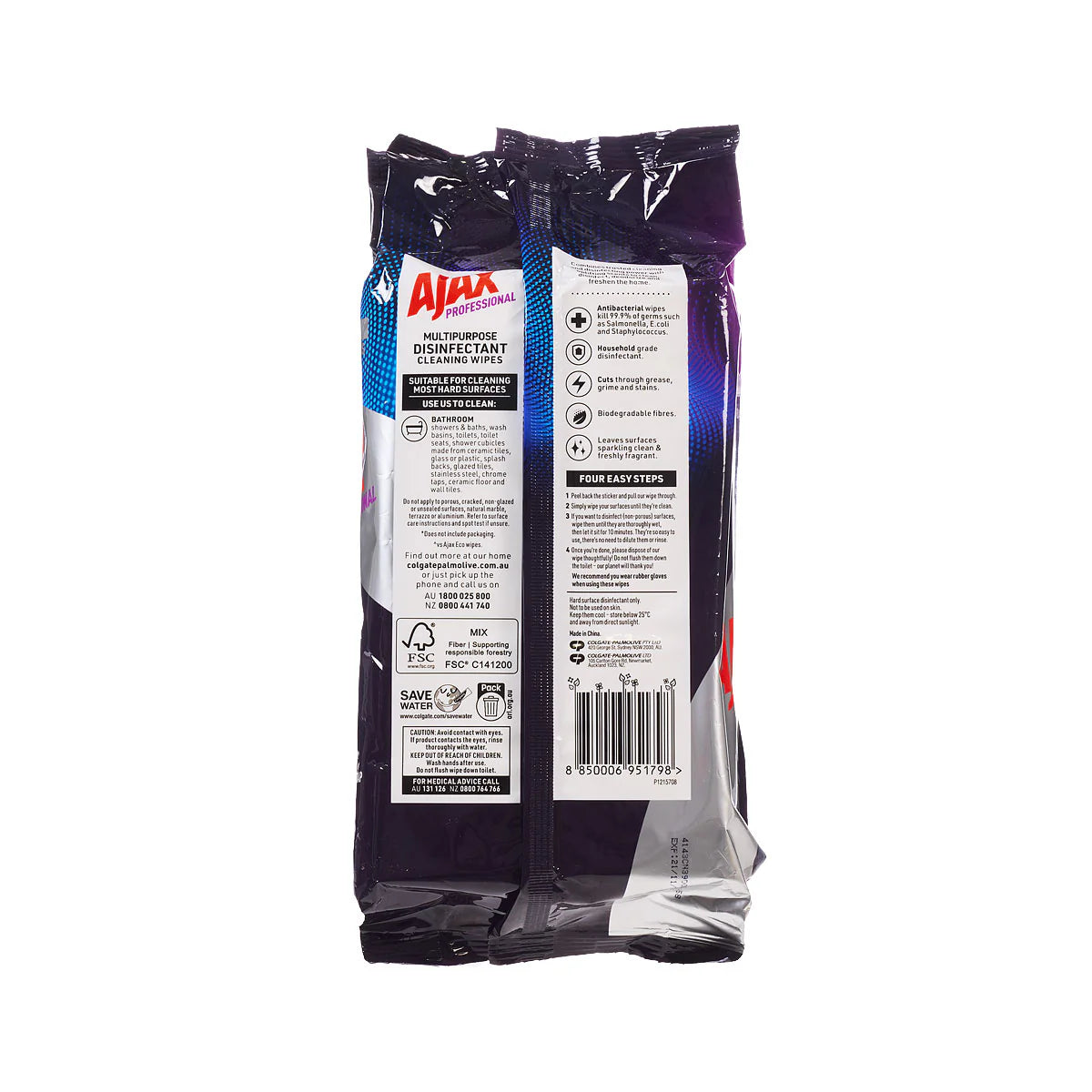 Ajax Professional Bathroom Wipes 90pk
