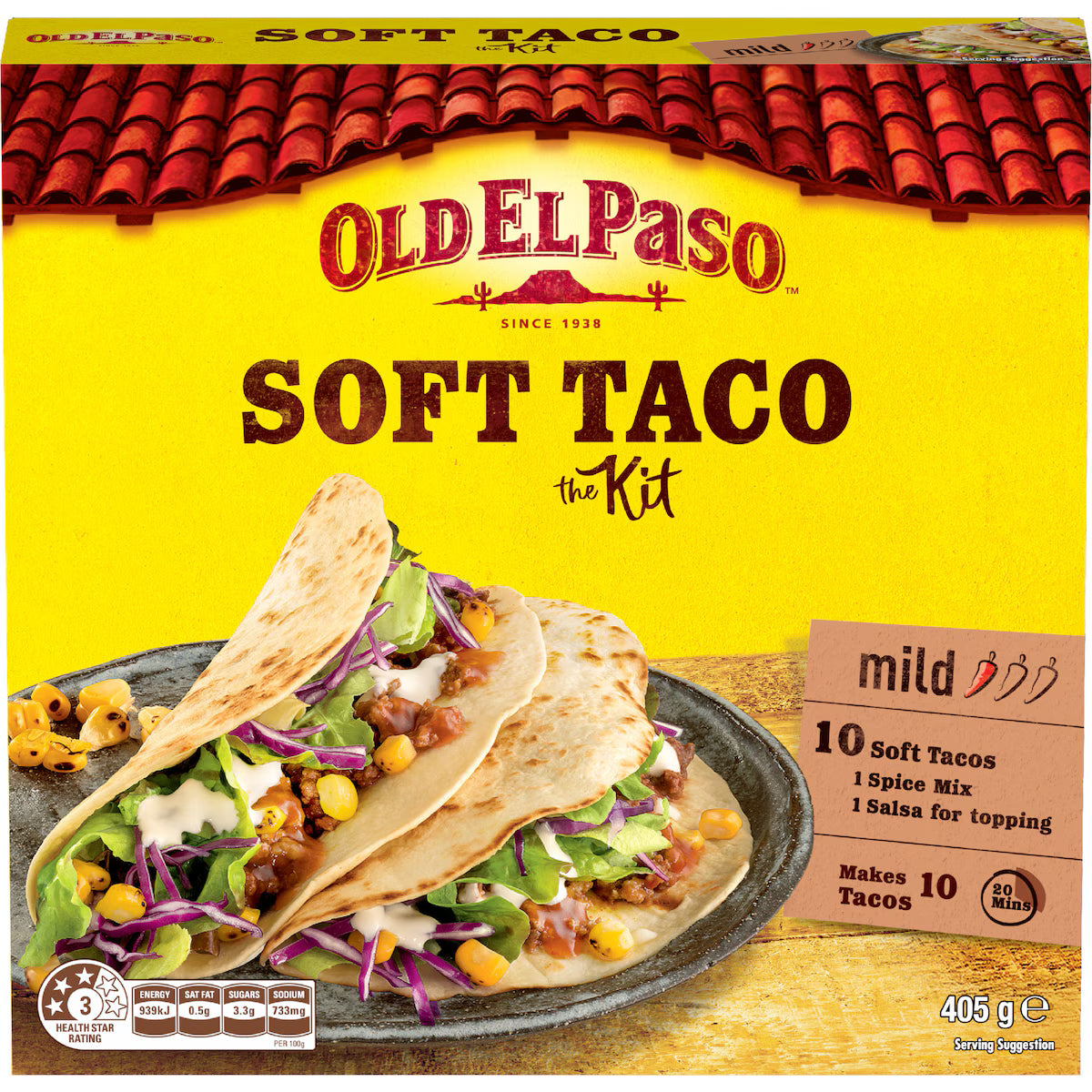 Old El Paso Soft Taco Dinner Kit Mexican Style 405g