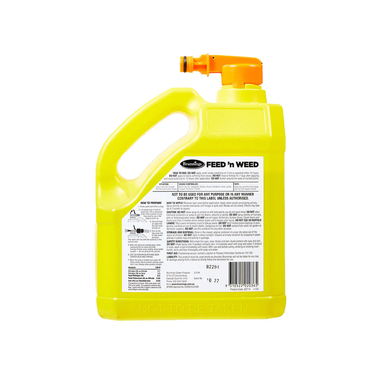 Brunnings Weed & Feed 2L