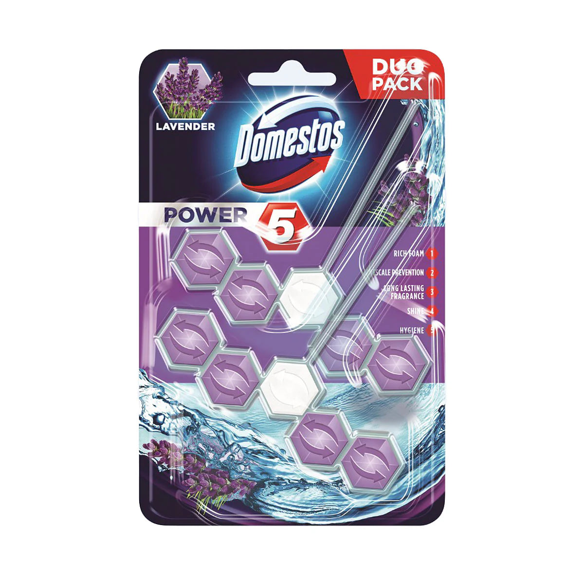 Domestos Cage Power 5 Lavender 55g 2pk