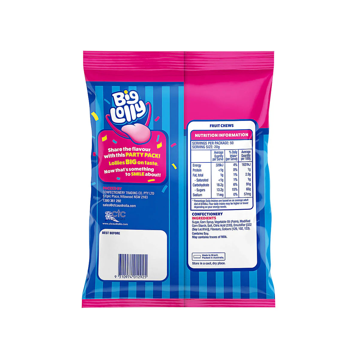 Big Lolly Fruit Chews 1kg