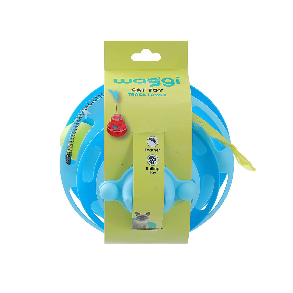 Waggi Cat Track Tower with Feather Assorted
