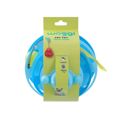 Waggi Cat Track Tower with Feather Assorted