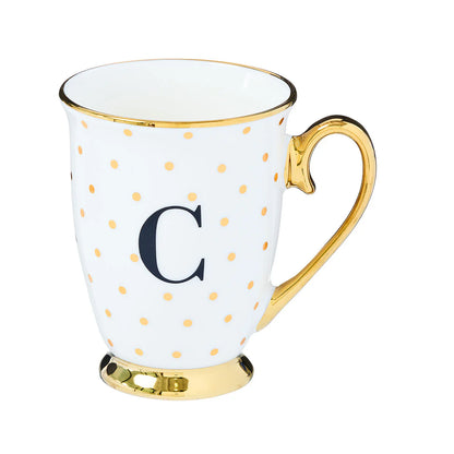 Mug Gold Polka Monogram S/C/L