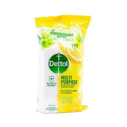 Manify Prev Dettol Multipurpose Wipes Lemon 110pk
