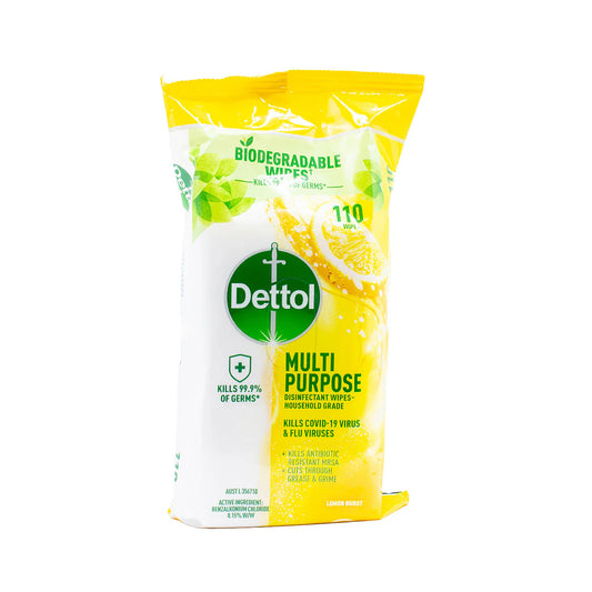 Manify Prev Dettol Multipurpose Wipes Lemon 110pk