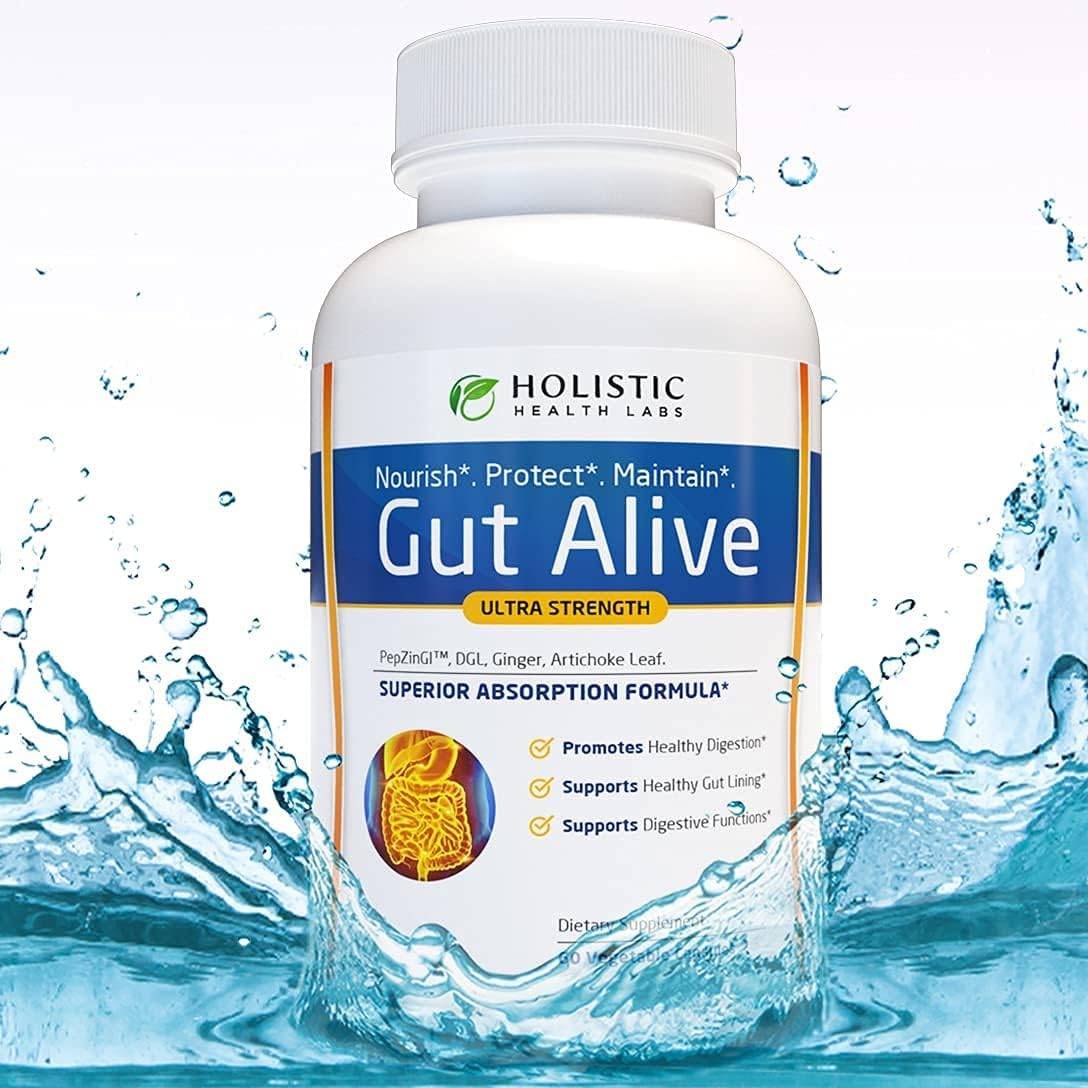 Gut Health Support Digestive Wellness Supplement Capsules 60 Count