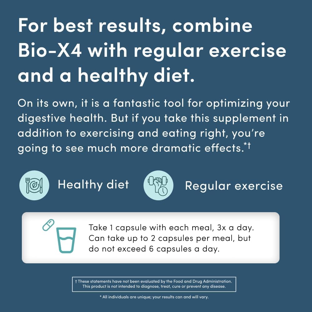 Nucific Bio-X4 Probiotic Digestive Weight Support Supplement Capsules 90 Count