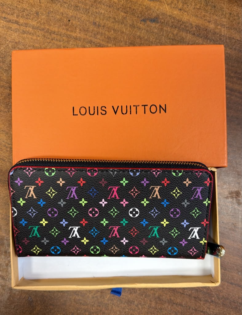 Louis Vuitton Takashi Murakami Monogram Multicolor Zippy Long Wallet