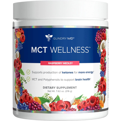 MCT Wellness Metabolic Health Supplement Powder Raspberry Medley