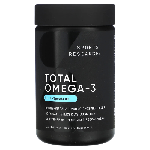 Sports Research Omega-3 Supplement Softgels 120 Count