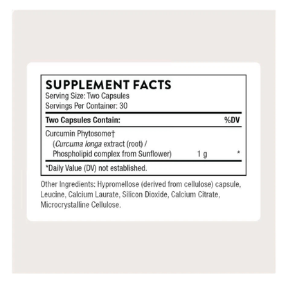 Thorne Curcumin Phytosome Joint Support Supplement Capsules 60 Count