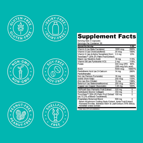 Hair Growth Support Supplement for Thicker Stronger Hair