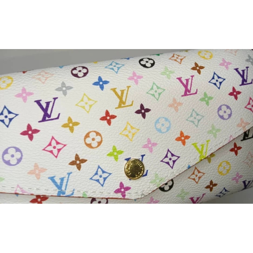 Louis Vuitton Monogram Multicolor Sarah Long Wallet White