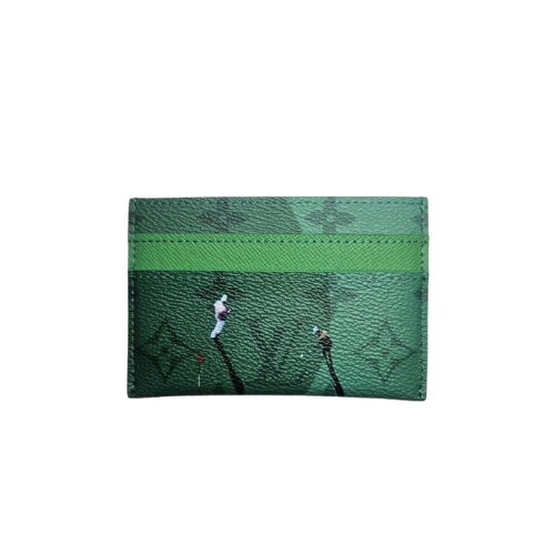 Louis Vuitton Golf Double Card Holder Green Monogram