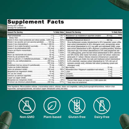 Metagenics PhytoMulti Daily Multivitamin Supplement Tablets 120 Count