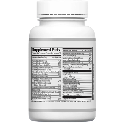 Men's Methylated Multivitamin Energy Supplement Capsules 90 Count