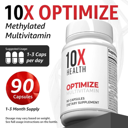 Men's Methylated Multivitamin Energy Supplement Capsules 90 Count