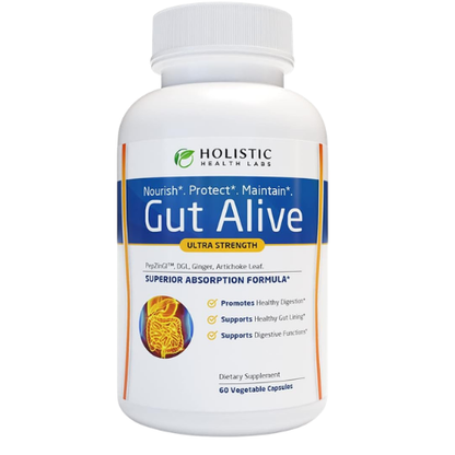 Gut Health Support Digestive Wellness Supplement Capsules 60 Count