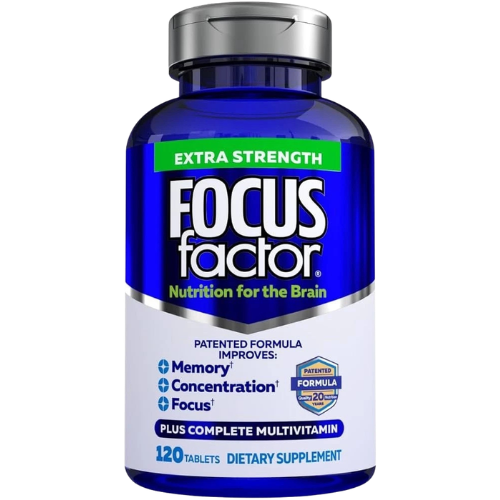 Focus Factor Extra Strength Brain Supplement Tablets 120 Count