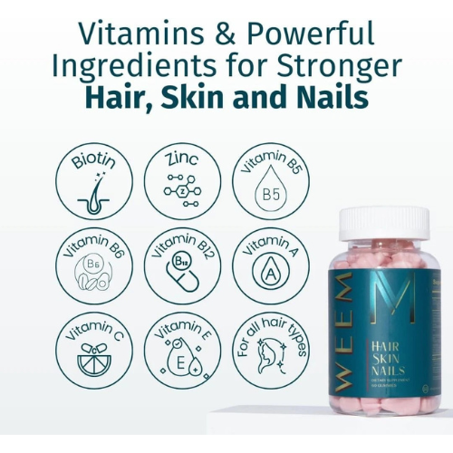 Hair Skin and Nails Vegan Biotin Supplement Gummies