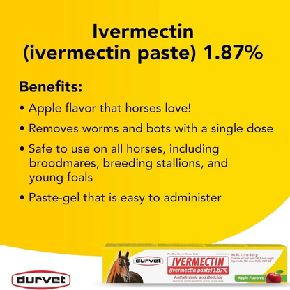 Ivermectin Paste – Horse Wormer 6.08 Grams (3-Pack)