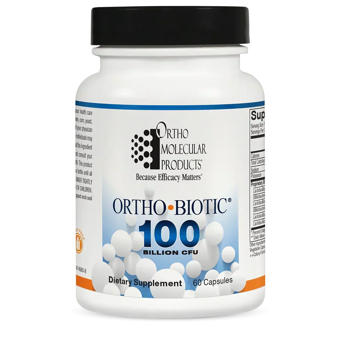 Ortho Biotic Probiotic Digestive Gut Health Supplement Capsules 60 Count