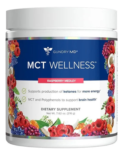 Gundry MD MCT Wellness Dietary Supplement Powder Raspberry Medley 252.3g