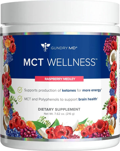 MCT Wellness Metabolic Health Supplement Powder Raspberry Medley
