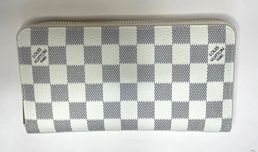 Louis Vuitton Damier Azur Zippy Long Wallet Women's