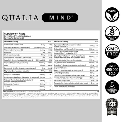 Qualia Mind Cognitive Support Supplement