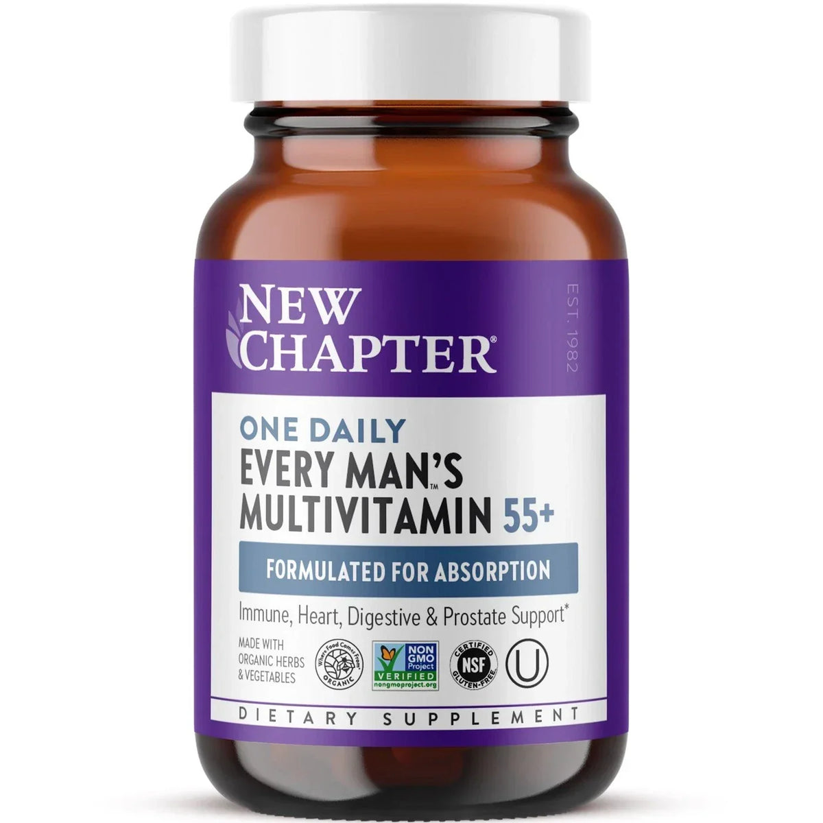 New Chapter Every Man's One Daily 55+ Multivitamin Supplement Tablets 48 Count