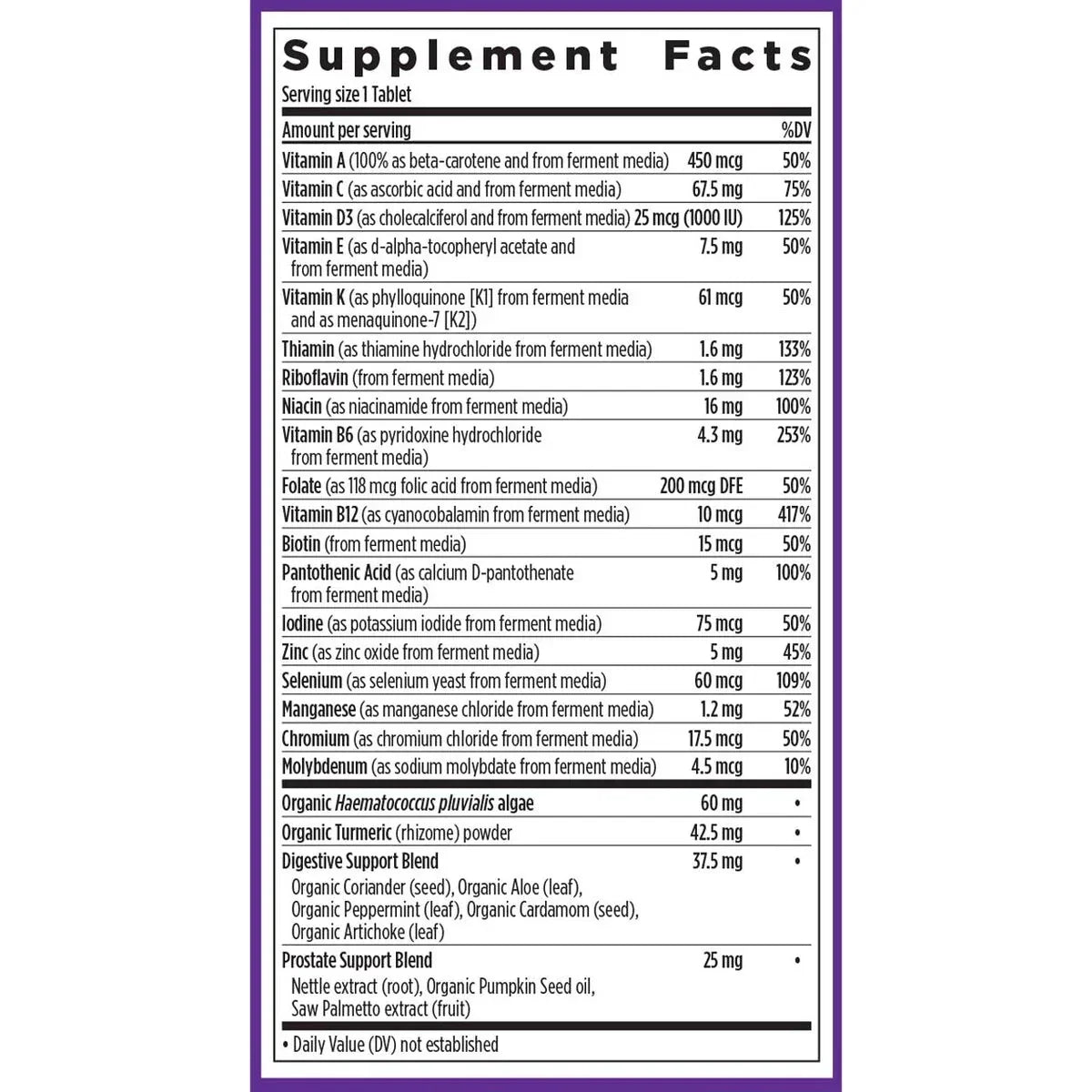 New Chapter Every Man's One Daily 55+ Multivitamin Supplement Tablets 48 Count
