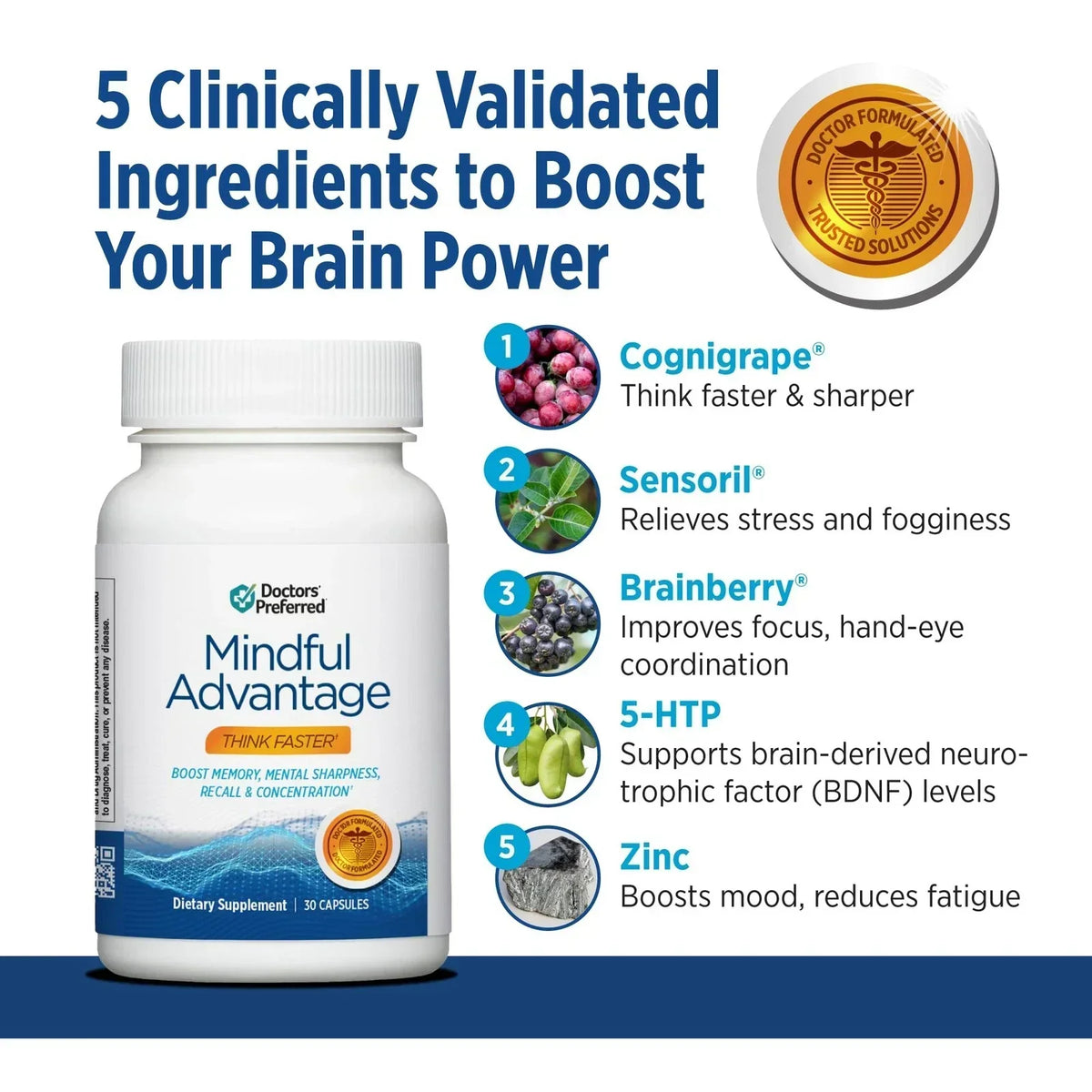 Doctors Preferred Mindful Advantage Cognitive Support Supplement