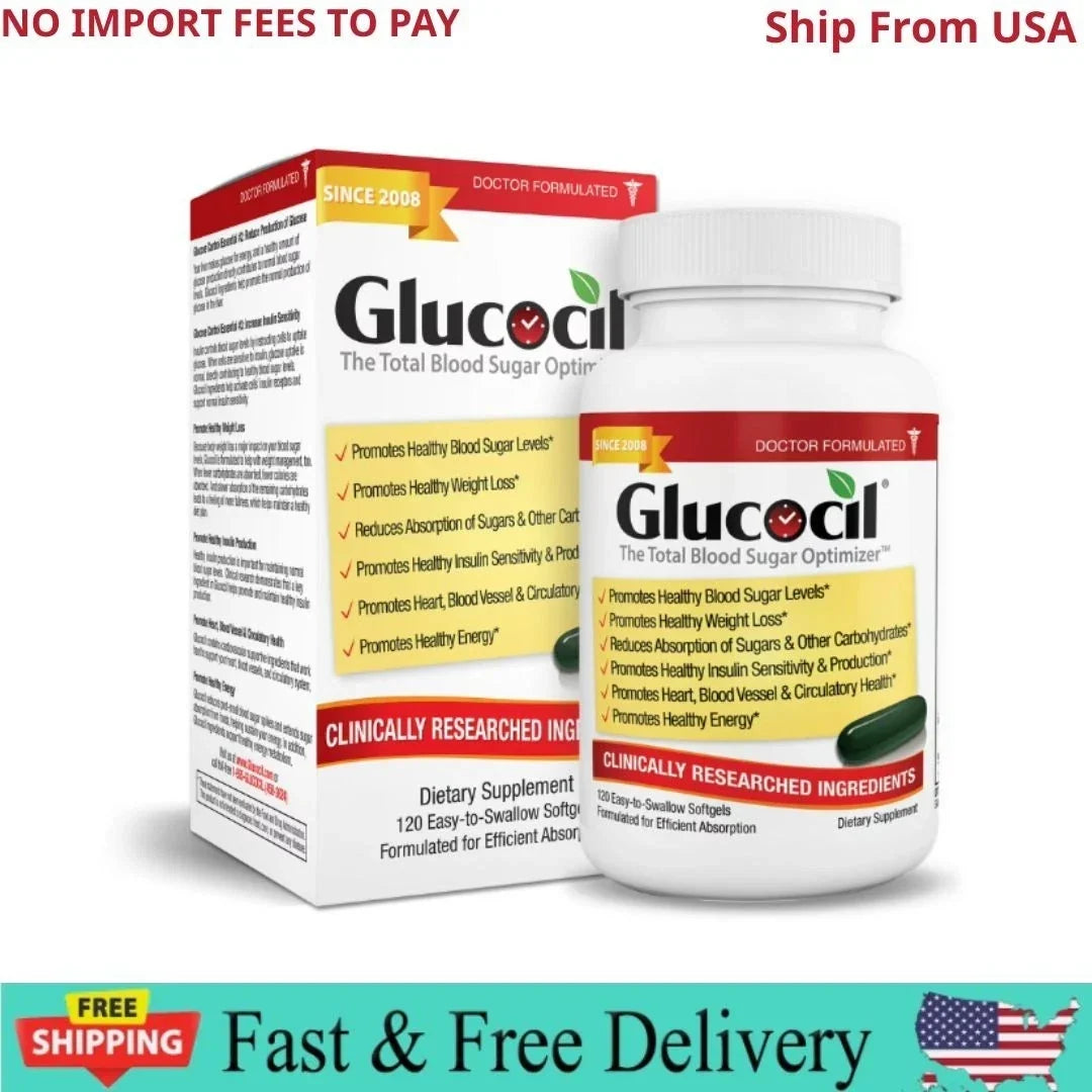 Glucocil Blood Sugar Support Supplement Softgels 120 Count