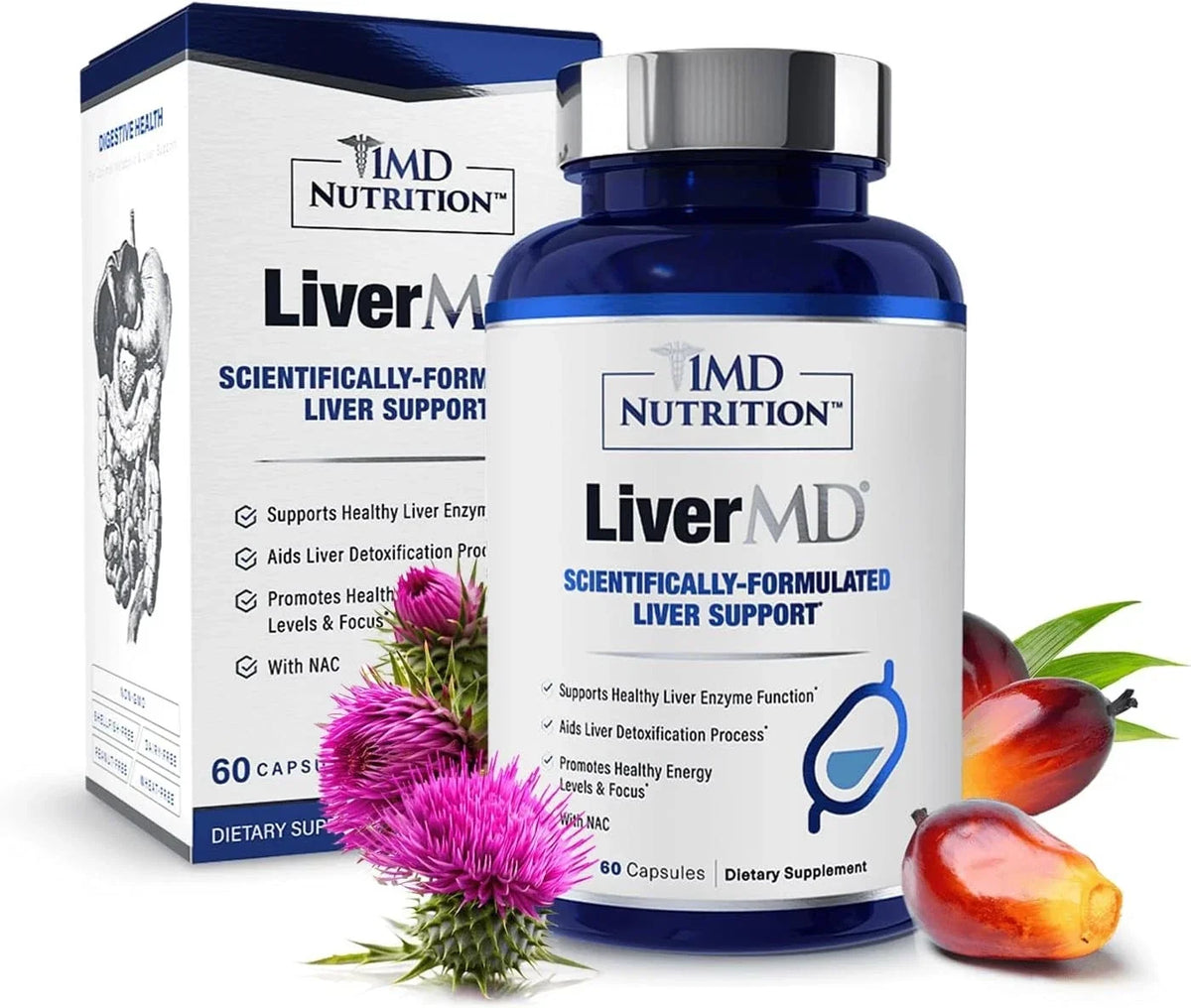 1MD Nutrition LiverMD Liver Support Supplement Capsules 60 Count