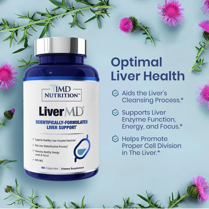 1MD Nutrition LiverMD Liver Support Supplement Capsules 60 Count