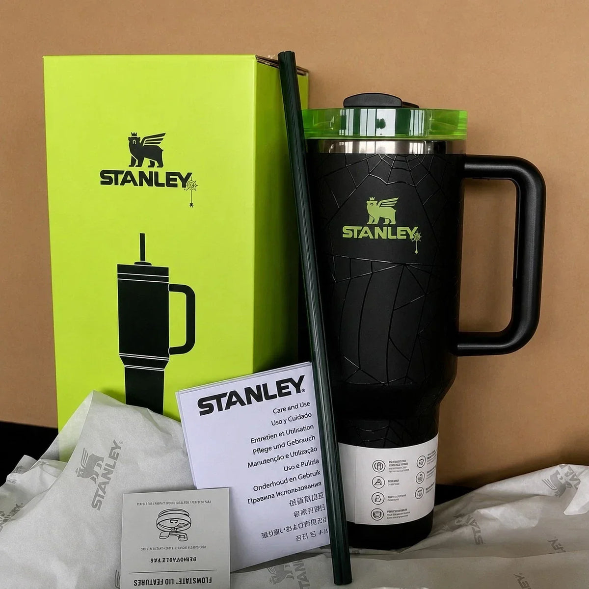 Stanley Halloween Web Glow FlowState Quencher Tumbler 1.18L