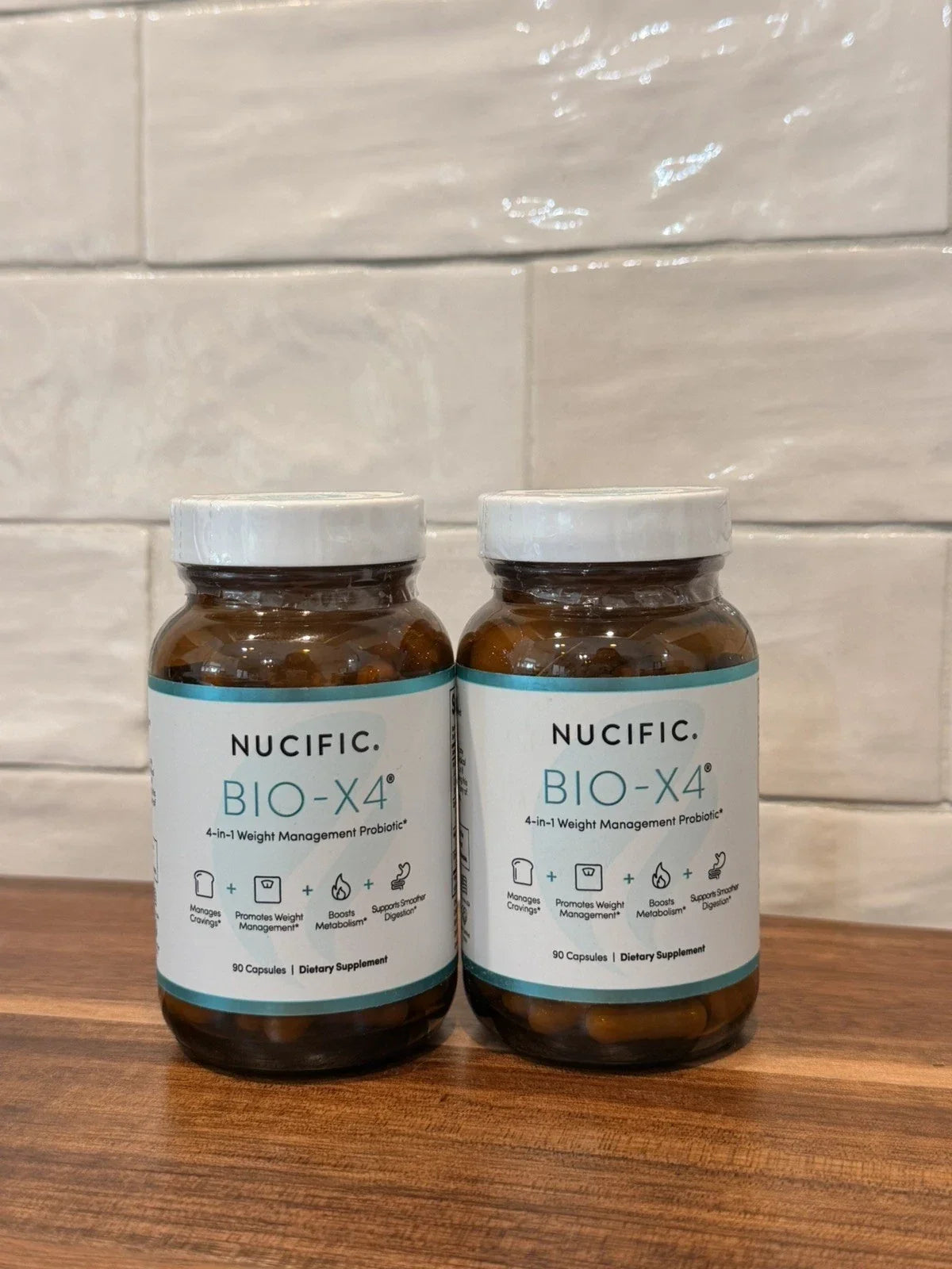 Nucific BIO-X4 Probiotic Digestive Supplement Capsules 2 Pack