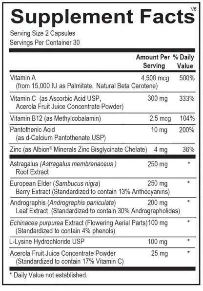 Viracid Immune Support Supplement Capsules 60 Count