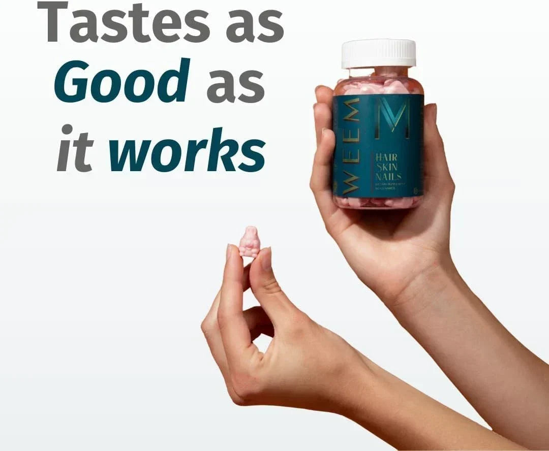 Velora WEEM Hair Skin and Nails Vegan Biotin Supplement Gummies