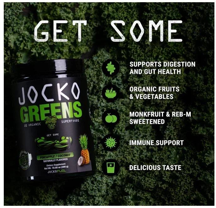 Jocko Fuel Daily Greens Superfood Supplement Powder Pineapple Coconut