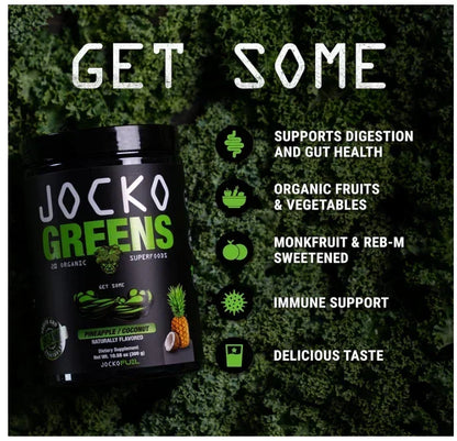 Jocko Fuel Daily Greens Superfood Supplement Powder Pineapple Coconut