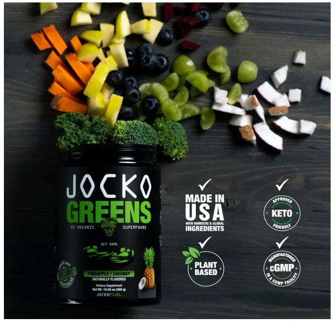 Jocko Fuel Daily Greens Superfood Supplement Powder Pineapple Coconut