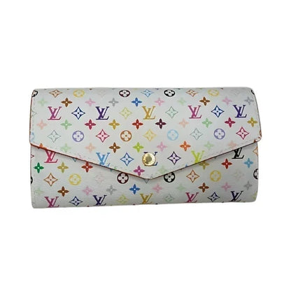 Louis Vuitton Takashi Murakami Monogram Multicolor Sarah Long Wallet White